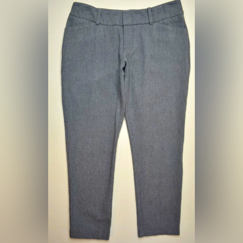 MERONA Gray STRETCH Knit Cropped CAPRI Tapered Leg DRESS Pants